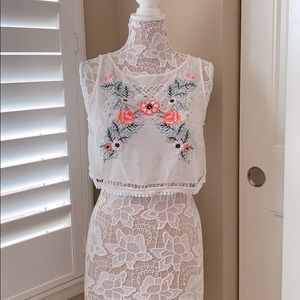 Sheer chiffon boho top